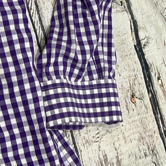Brooks Brothers Button Down Purple Dress Shirt Long Sleeve - Picture 4 of 5